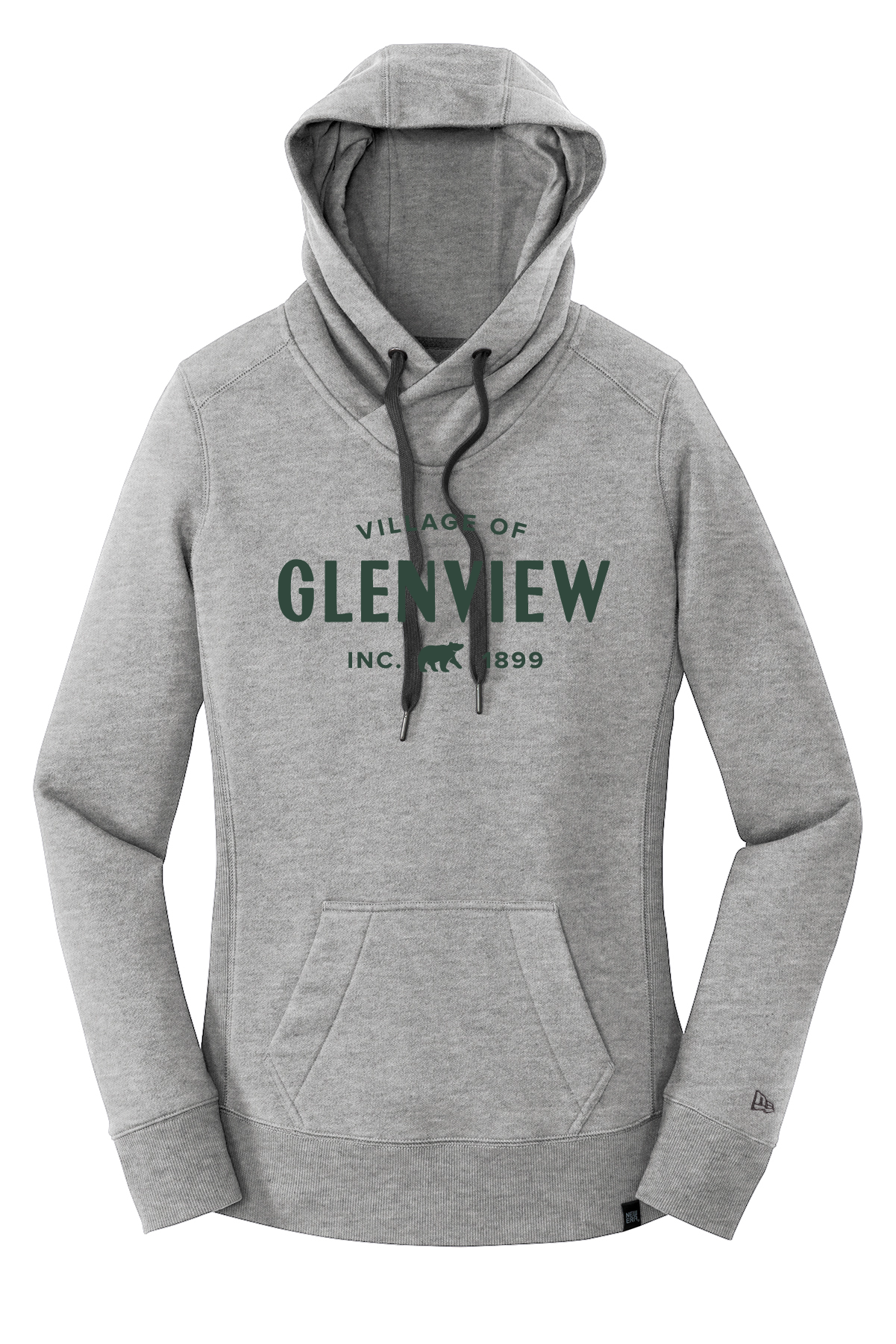 New Era Women's French Terry Pullover Hoodie-Light Graphite Twist-LNEA500