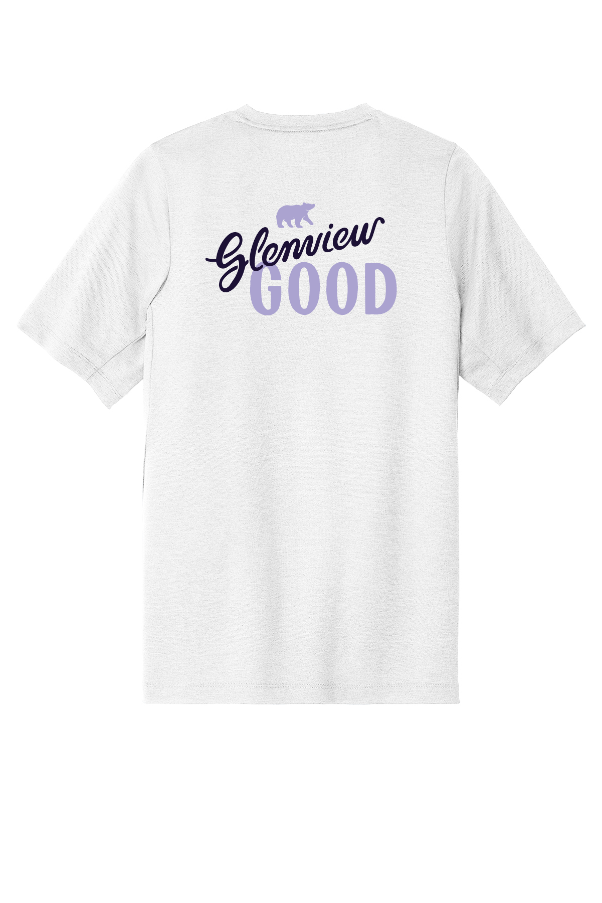 New Era Performance Crew-White t-shirt-Purple Imprint- NEA200