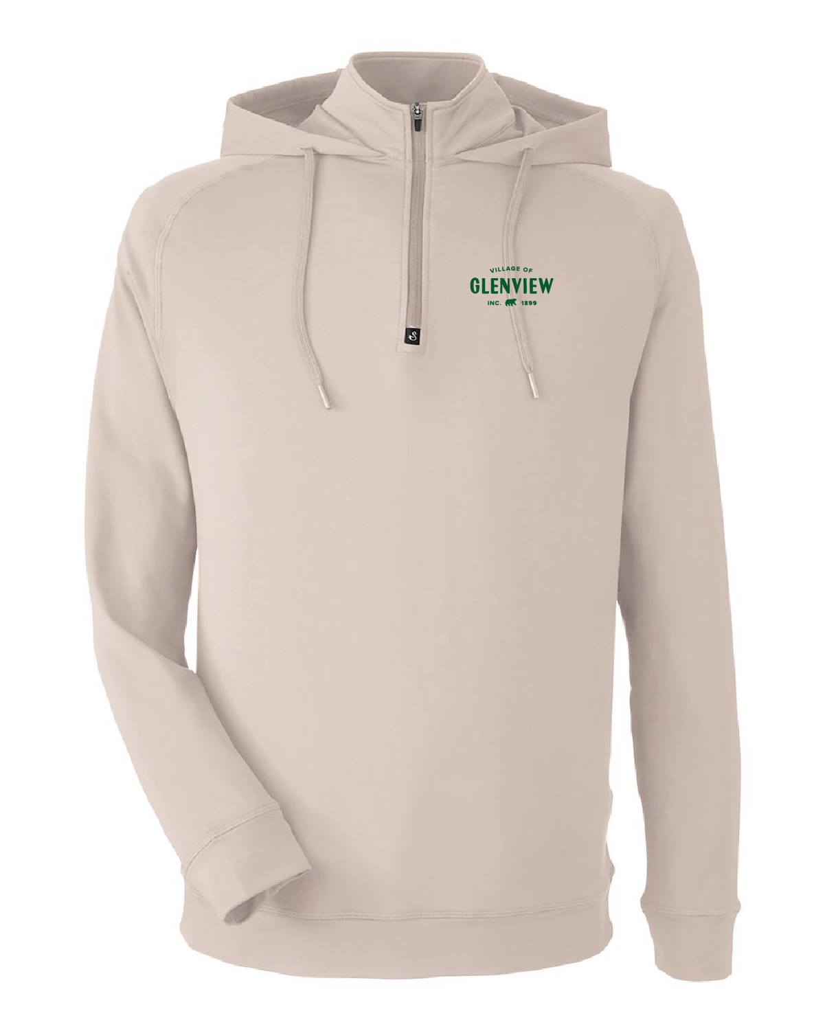 Swannies Unisex Vandyke Quarter-Zip Hooded Pullover-Tan-SWV600