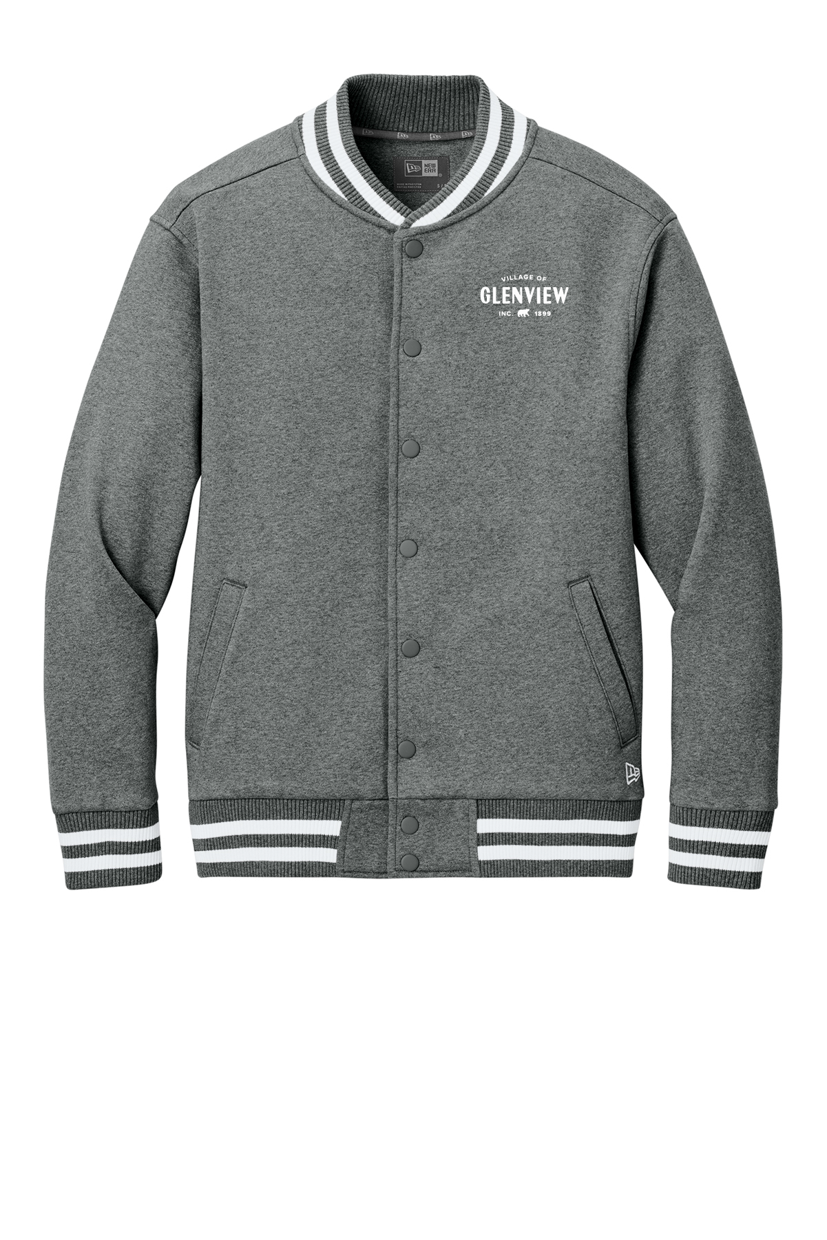 New Era Varsity Heavyweight Fleece Jacket-Grey Frost-NEA560