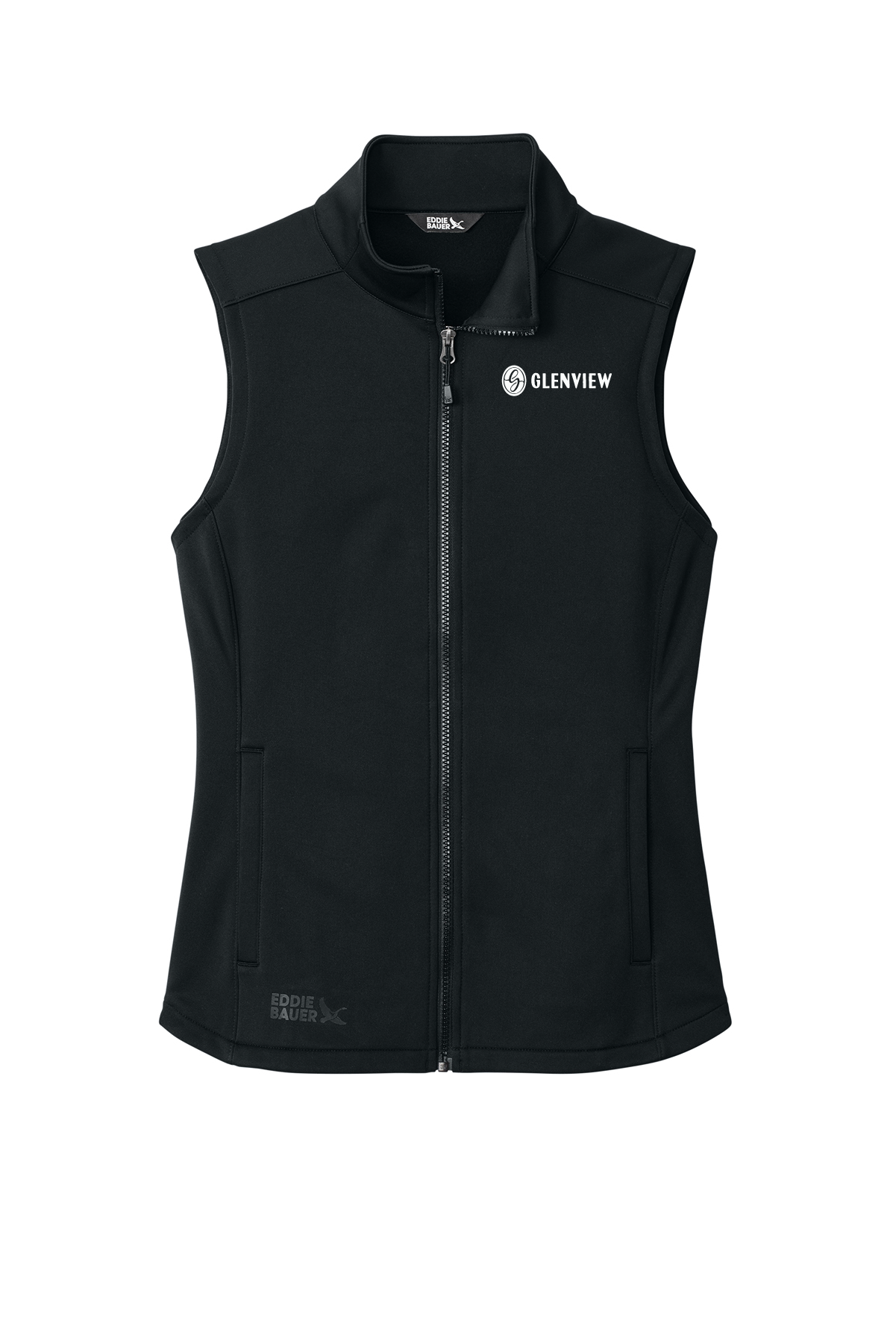 Eddie Bauer Women’s Smooth Mid Layer Fleece Vest-Black-EB2570