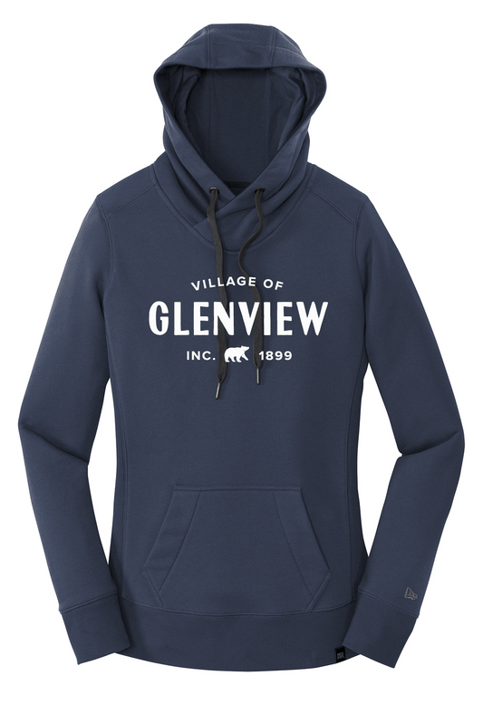New Era Women's French Terry Pullover Hoodie-True Navy-LNEA500