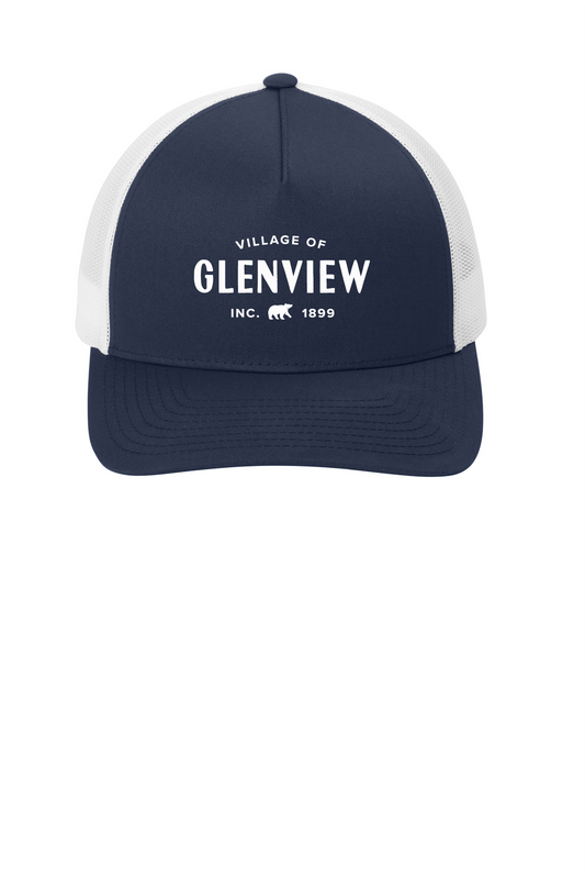 Sport-Tek YP Classics Retro Trucker 5-Panel Cap-True Navy/ White-STC54