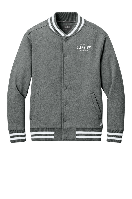 New Era Varsity Heavyweight Fleece Jacket-Grey Frost-NEA560