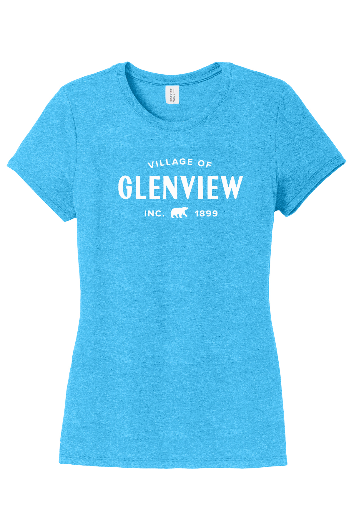 District Women’s Perfect Tri Tee-Turquoise Frost-DM130L