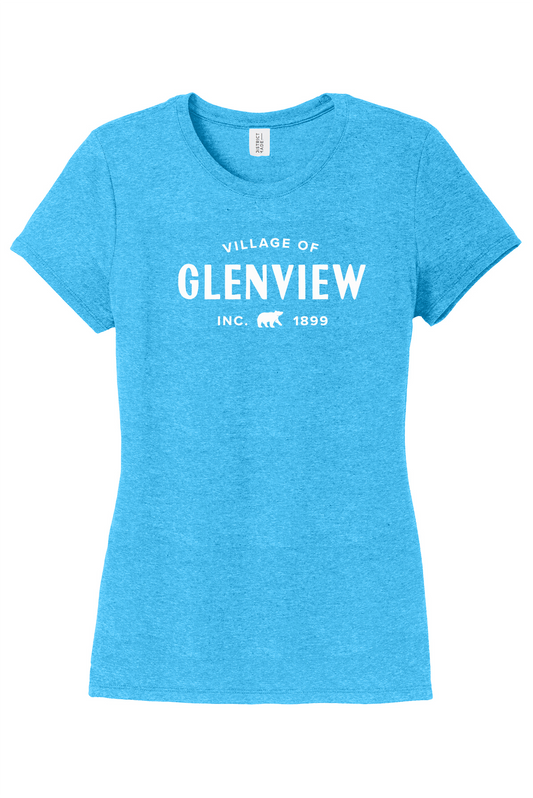 District Women’s Perfect Tri Tee-Turquoise Frost-DM130L