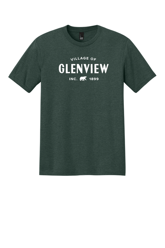 District Perfect Tri Tee-Heathered Forest Green-DM130