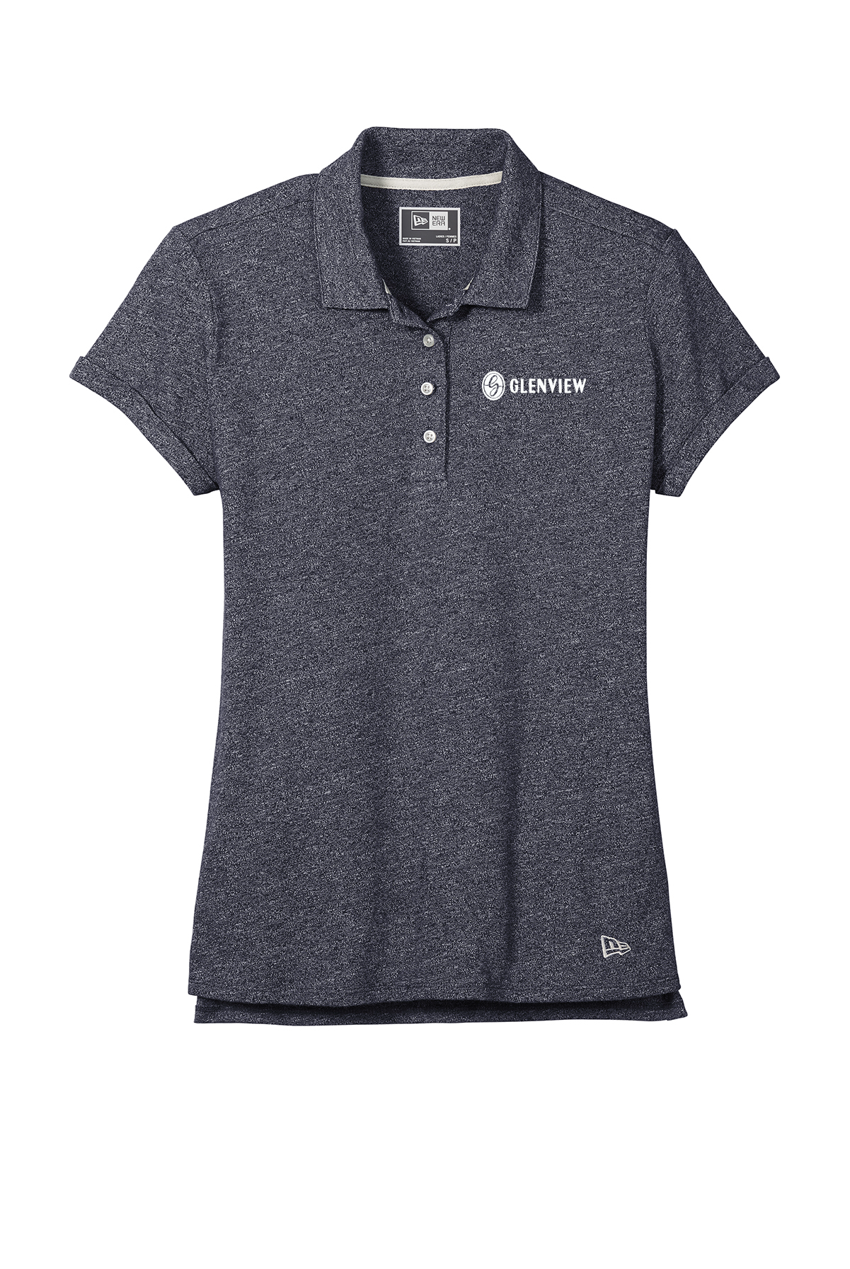 New Era Women's Slub Twist Polo-True Navy Twist-LNEA301
