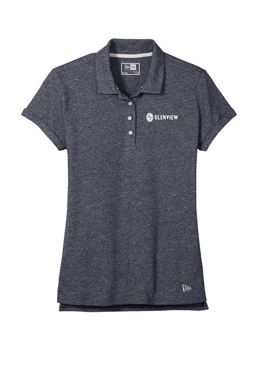 New Era Women's Slub Twist Polo-True Navy Twist-LNEA301