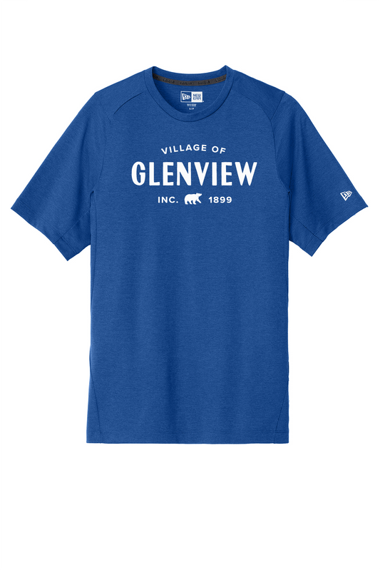 New Era Performance Crew-Royal t-shirt-White Imprint- NEA200