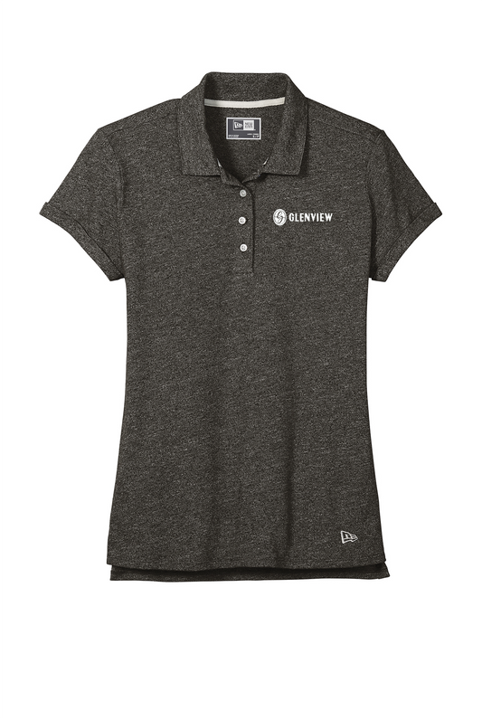 New Era Women's Slub Twist Polo-Black Twist-LNEA301