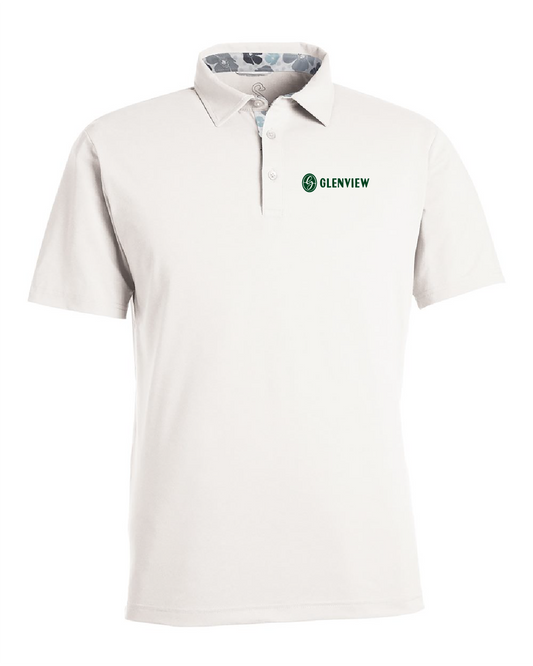 Swannies Men's James H Polo-White Heather-SW2001